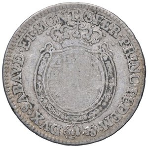 reverse: SAVOIA - Carlo Emanuele III (1730-1773) - Quarto di scudo 1758 Mont. 194 R AG. MB