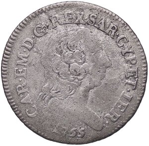 obverse: SAVOIA - Carlo Emanuele III (1730-1773) - 7,6 soldi 1755 Mont. 213  MI. meglio di MB