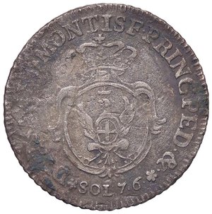 reverse: SAVOIA - Carlo Emanuele III (1730-1773) - 7,6 soldi 1756 Mont. 214  MI. qBB