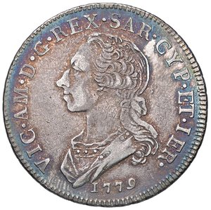 obverse: SAVOIA - Vittorio Amedeo III (1773-1796) - Mezzo scudo 1779 Mont. 340 R AG. BB+