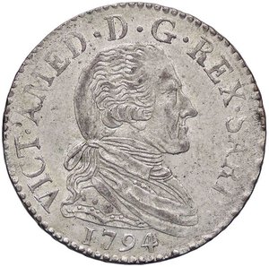 obverse: SAVOIA - Vittorio Amedeo III (1773-1796) - 20 Soldi 1794 Mont. 371  MI. SPL