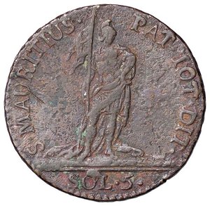 reverse: SAVOIA - Vittorio Amedeo III (1773-1796) - 5 Soldi 1794 Mont. 389  CU. BB