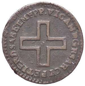 obverse: SAVOIA - Vittorio Amedeo III (1773-1796) - 2 Denari 1773 Mont. 418 RR CU. BB