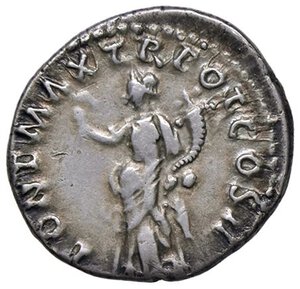 reverse: ROMANE IMPERIALI - Traiano (98-117) - Denario C. 292  (AG g. 3,23) Graffio al D/. BB