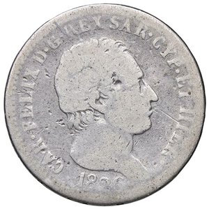 obverse: SAVOIA - Carlo Felice (1821-1831) - Lira 1826 T Pag. 100; Mont. 93  AG. qMB