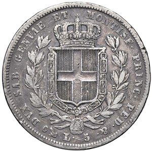 reverse: SAVOIA - Carlo Alberto (1831-1849) - 5 Lire 1832 G Pag. 231; Mont. 107  AG  Colpetto. meglio di MB