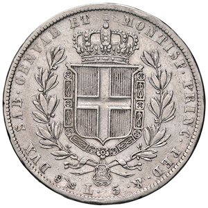 reverse: SAVOIA - Carlo Alberto (1831-1849) - 5 Lire 1836 G Pag. 239; Mont. 115  AG  Colpetti. meglio di MB