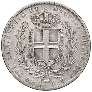 reverse: SAVOIA - Carlo Alberto (1831-1849) - 5 Lire 1837 G Pag. 241; Mont. 117  AG  Lucidata. qBB