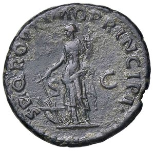 reverse: ROMANE IMPERIALI - Traiano (98-117) - Asse C. 478  (AE g. 11,68). BB+