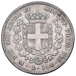 reverse: SAVOIA - Vittorio Emanuele II (1849-1861) - Lira 1860 M Pag. 416; Mont. 90  AG. qBB