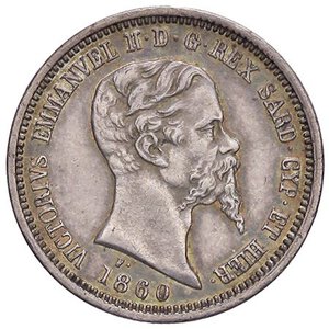 obverse: SAVOIA - Vittorio Emanuele II (1849-1861) - 50 Centesimi 1860 M Pag. 427; Mont. 102  AG  Bella patina. qSPL/SPL