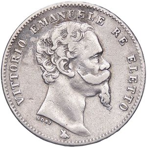 obverse: SAVOIA - Vittorio Emanuele II Re eletto (1859-1861) - Lira 1859 F Pag. 439; Mont. 114 RR AG. qBB