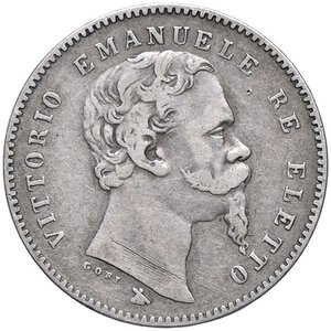 obverse: SAVOIA - Vittorio Emanuele II Re eletto (1859-1861) - Lira 1860 F Pag. 441a; Mont. 117  AG Mano con scettro e titolatura oltre la barba. MB+/qBB