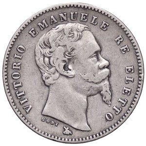 obverse: SAVOIA - Vittorio Emanuele II Re eletto (1859-1861) - Lira 1860 F Pag. 441a; Mont. 117  AG Mano con scettro e titolatura oltre la barba. meglio di MB