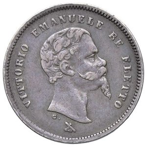 obverse: SAVOIA - Vittorio Emanuele II Re eletto (1859-1861) - 50 Centesimi 1860 F Pag. 443; Mont. 120  AG. BB