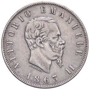 obverse: SAVOIA - Vittorio Emanuele II Re d Italia (1861-1878) - 2 Lire 1863 T Valore Pag. 509; Mont. 197 R AG. bel BB