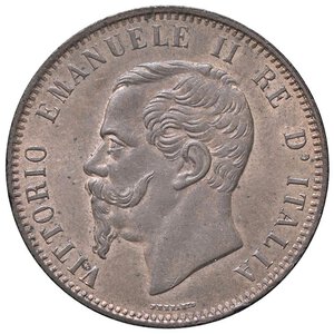 obverse: SAVOIA - Vittorio Emanuele II Re d Italia (1861-1878) - 10 Centesimi 1866 H Pag. 544; Mont. 237  CU  Segnetto al ciglio. qFDC