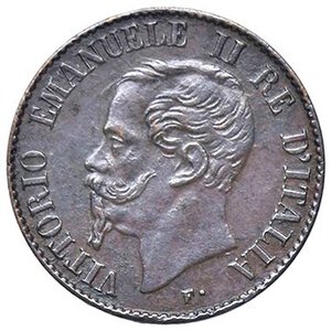 obverse: SAVOIA - Vittorio Emanuele II Re d Italia (1861-1878) - Centesimo 1867 T Pag. 566; Mont. 263 RR CU  Segni al ciglio. BB