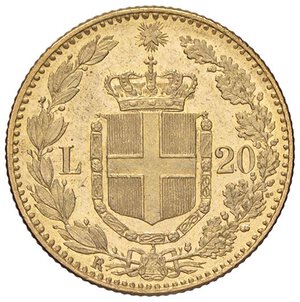 reverse: SAVOIA - Umberto I (1878-1900) - 20 Lire 1881 Pag. 577; Mont. 14  (AU g. 6,45). qFDC