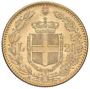 reverse: SAVOIA - Umberto I (1878-1900) - 20 Lire 1882 Pag. 578; Mont. 16  (AU g. 6,45). qFDC