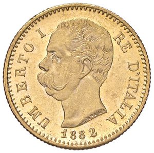 obverse: SAVOIA - Umberto I (1878-1900) - 20 Lire 1882 Pag. 578; Mont. 16  (AU g. 6,45). qFDC