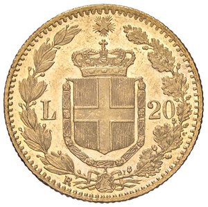 reverse: SAVOIA - Umberto I (1878-1900) - 20 Lire 1882 Pag. 578; Mont. 16  (AU g. 6,45). qFDC