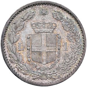 reverse: SAVOIA - Umberto I (1878-1900) - Lira 1899 Pag. 606; Mont. 52  AG  Gradevole patina. SPL+/qFDC