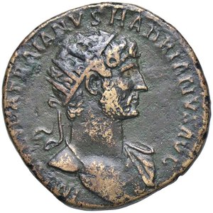 obverse: ROMANE IMPERIALI - Adriano (117-138) - Dupondio C. 754  (AE g. 12,33). BB+