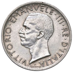 obverse: SAVOIA - Vittorio Emanuele III (1900-1943) - 5 Lire 1926 Aquiletta Pag. 709; Mont. 117 R AG Bordo stretto. SPL