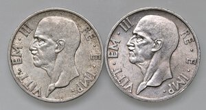 obverse: SAVOIA - Vittorio Emanuele III (1900-1943) - 5 Lire 1936 e 1937 Fecondità Pag. 719 e 720; Mont. 133 e 134 R AG. SPL÷qFDC