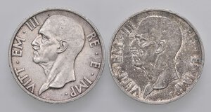 obverse: SAVOIA - Vittorio Emanuele III (1900-1943) - 5 Lire 1936 e 1937 Fecondità Pag. 719 e 720; Mont. 133 e 134 R AG. BB+÷SPL+