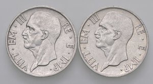 obverse: SAVOIA - Vittorio Emanuele III (1900-1943) - 5 Lire 1936 e 1937 Fecondità Pag. 719 e 720; Mont. 133 e 134 R AG. BB÷qSPL