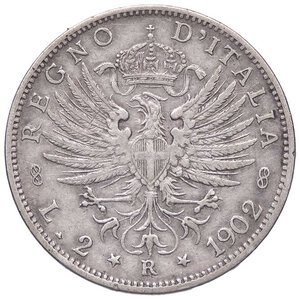 reverse: SAVOIA - Vittorio Emanuele III (1900-1943) - 2 Lire 1902 Aquila Pag. 726; Mont. 141 R AG. BB/qSPL