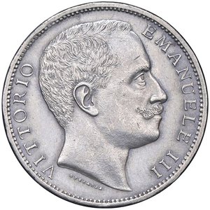 obverse: SAVOIA - Vittorio Emanuele III (1900-1943) - 2 Lire 1905 Aquila Pag. 729; Mont. 144  AG  Abilmente lavata. BB-SPL