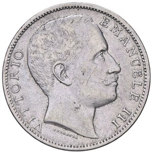 obverse: SAVOIA - Vittorio Emanuele III (1900-1943) - 2 Lire 1905 Aquila Pag. 729; Mont. 144  AG  Colpetto. BB