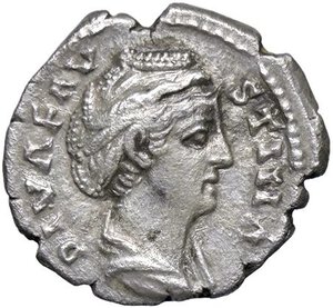 obverse: ROMANE IMPERIALI - Faustina I (moglie di A. Pio) - Denario C. 124; RIC 373  (AG g. 2,87). BB