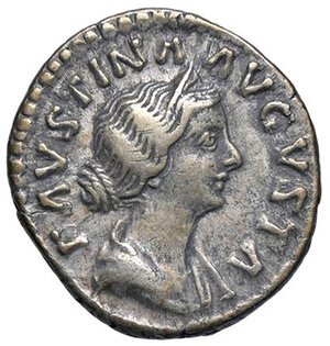 obverse: ROMANE IMPERIALI - Faustina II (moglie di M. Aurelio) - Denario C. 190; RIC M710  (AG g. 3,26). bel BB