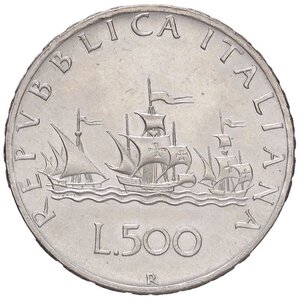 reverse: REPUBBLICA ITALIANA - Repubblica Italiana (monetazione in lire) (1946-2001) - 500 Lire 1964 - Caravelle Mont. 7  AG. FDC