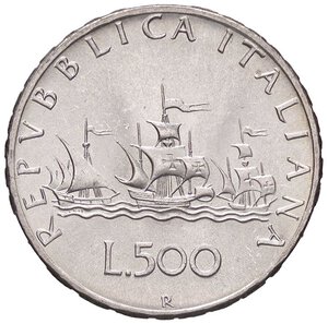 reverse: REPUBBLICA ITALIANA - Repubblica Italiana (monetazione in lire) (1946-2001) - 500 Lire 1965 - Caravelle Mont. 8  AG. FDC