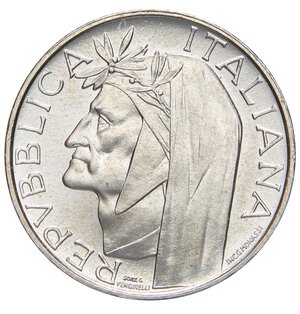 obverse: REPUBBLICA ITALIANA - Repubblica Italiana (monetazione in lire) (1946-2001) - 500 Lire 1965 - Dante Mont. 4  AG. FDC