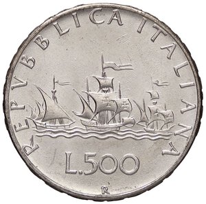 reverse: REPUBBLICA ITALIANA - Repubblica Italiana (monetazione in lire) (1946-2001) - 500 Lire 1966 - Caravelle Mont. 9  AG. FDC