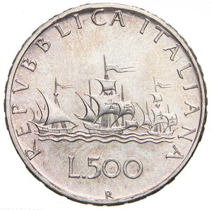 reverse: REPUBBLICA ITALIANA - Repubblica Italiana (monetazione in lire) (1946-2001) - 500 Lire 1970 - Caravelle Mont. 14  AG. FDC