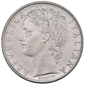 obverse: REPUBBLICA ITALIANA - Repubblica Italiana (monetazione in lire) (1946-2001) - 100 Lire 1965 Mont. 15  AC. qFDC/FDC