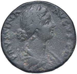 obverse: ROMANE IMPERIALI - Faustina II (moglie di M. Aurelio) - Asse C. 101  (AE g. 10,91). BB