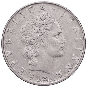 obverse: REPUBBLICA ITALIANA - Repubblica Italiana (monetazione in lire) (1946-2001) - 50 Lire 1958 Mont. 15 R AC. BB+/BB