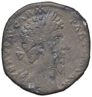 obverse: ROMANE IMPERIALI - Lucio Vero (161-169) - Sesterzio RIC 1483  (AE g. 20,28). meglio di MB