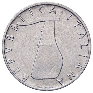 obverse: REPUBBLICA ITALIANA - Repubblica Italiana (monetazione in lire) (1946-2001) - 5 Lire 1956 Mont. 8 RR IT. qSPL