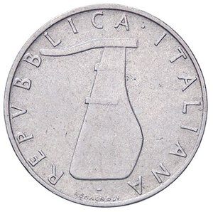 obverse: REPUBBLICA ITALIANA - Repubblica Italiana (monetazione in lire) (1946-2001) - 5 Lire 1956 Mont. 8 RR IT. BB+