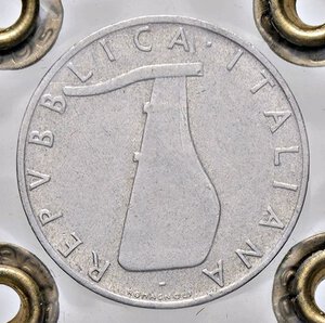 obverse: REPUBBLICA ITALIANA - Repubblica Italiana (monetazione in lire) (1946-2001) - 5 Lire 1956 Mont. 8 RR IT  Sigillata Giovanni Gaudenzi. BB