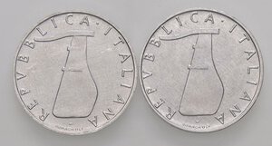 obverse: REPUBBLICA ITALIANA - Repubblica Italiana (monetazione in lire) (1946-2001) - 5 Lire 1989 Mont. 34 NC IT Timone rovesciato. FDC